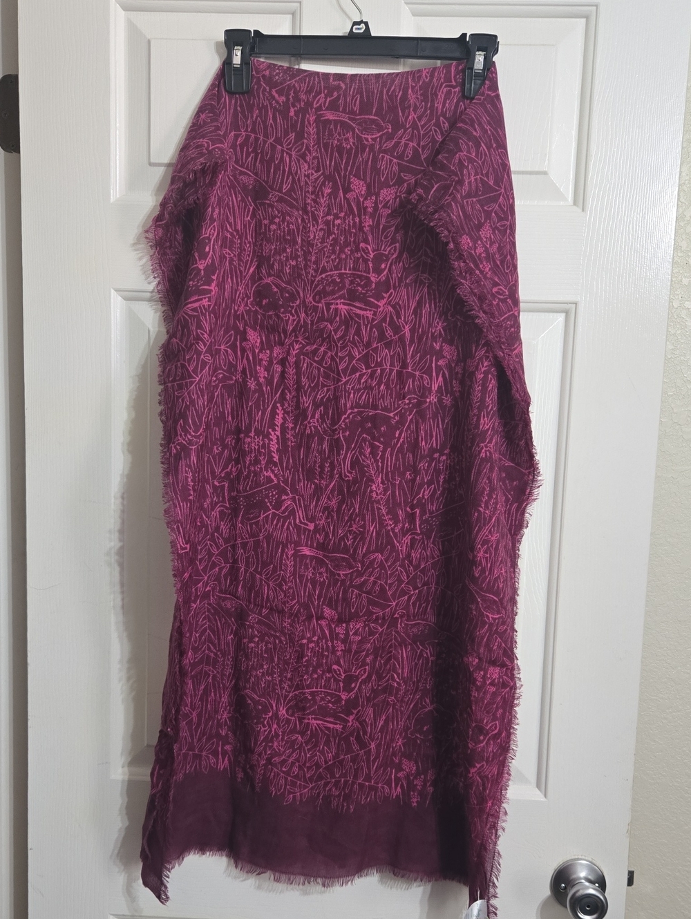 Vera Bradley Magenta & Pink WOOL Printed Scarf Wrap